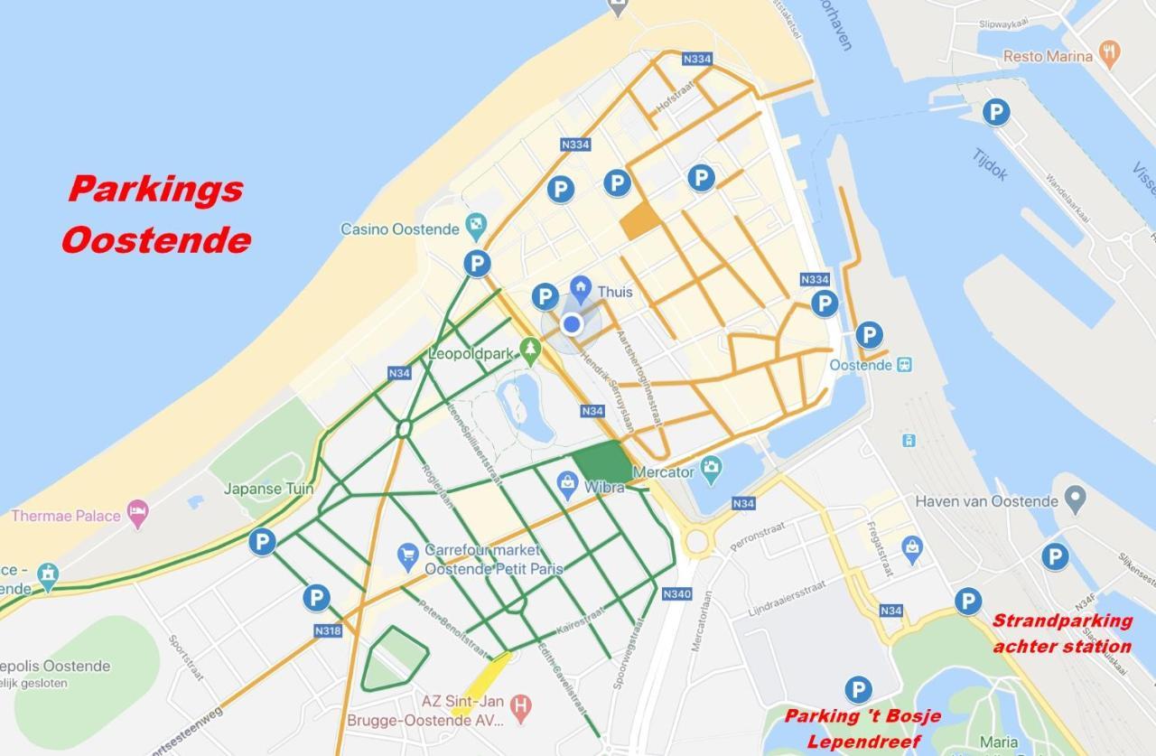 Vakantieappartement Emiel Centrum Oostende Met Garage Eksteriør billede