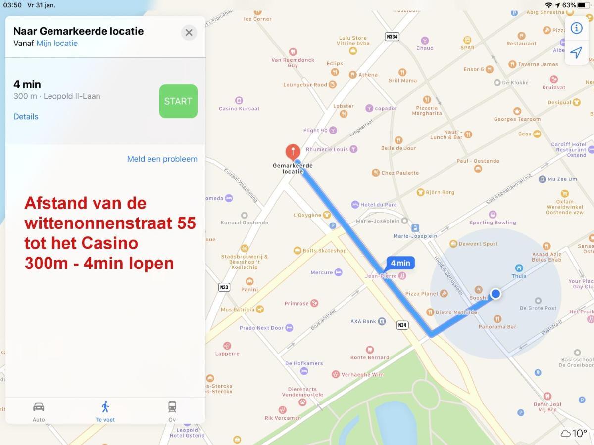 Vakantieappartement Emiel Centrum Oostende Met Garage Eksteriør billede